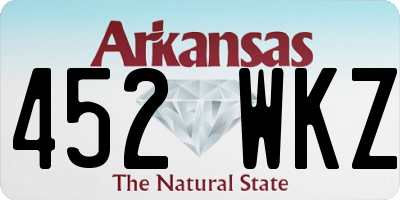 AR license plate 452WKZ