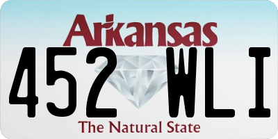AR license plate 452WLI