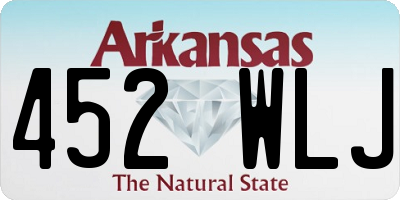 AR license plate 452WLJ