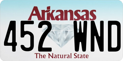 AR license plate 452WND