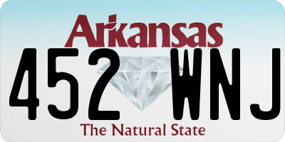 AR license plate 452WNJ