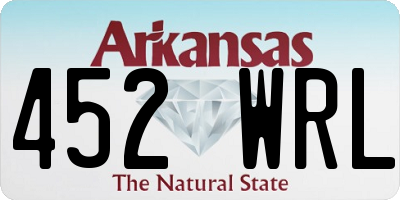 AR license plate 452WRL
