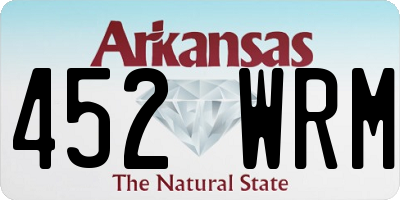 AR license plate 452WRM