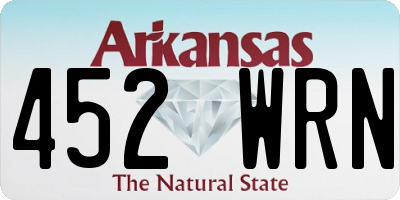 AR license plate 452WRN