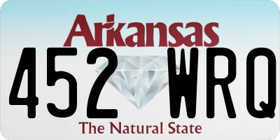 AR license plate 452WRQ
