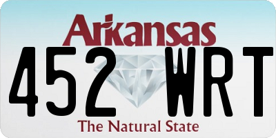 AR license plate 452WRT