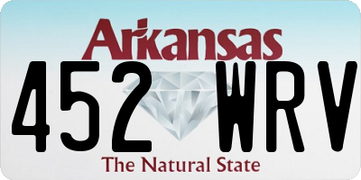AR license plate 452WRV