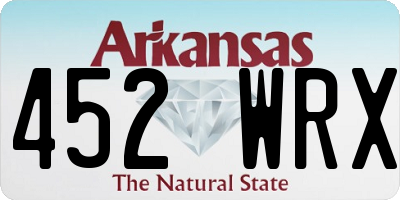 AR license plate 452WRX