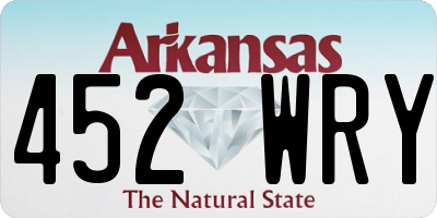 AR license plate 452WRY