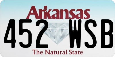 AR license plate 452WSB