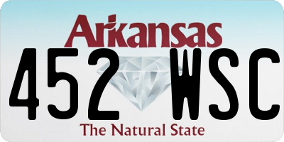 AR license plate 452WSC