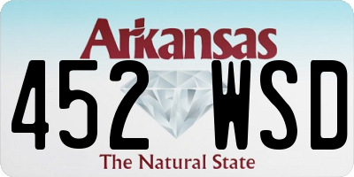 AR license plate 452WSD