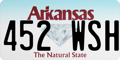 AR license plate 452WSH