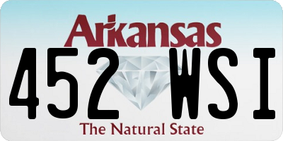 AR license plate 452WSI