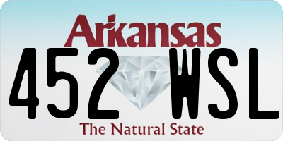 AR license plate 452WSL