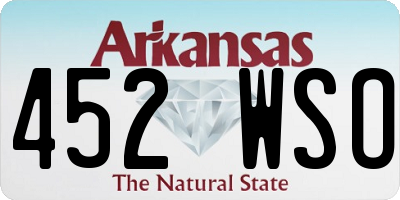 AR license plate 452WSO