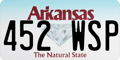AR license plate 452WSP