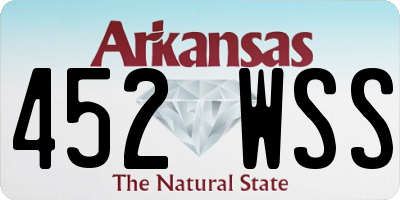 AR license plate 452WSS