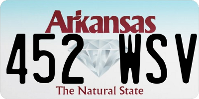 AR license plate 452WSV