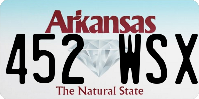 AR license plate 452WSX