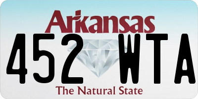 AR license plate 452WTA