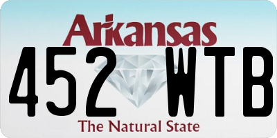 AR license plate 452WTB