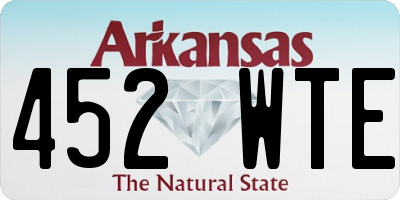 AR license plate 452WTE