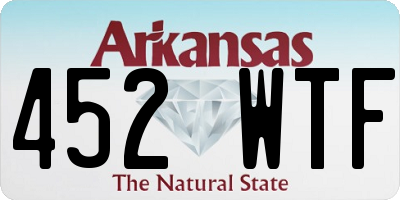 AR license plate 452WTF