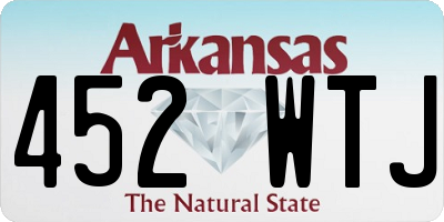 AR license plate 452WTJ