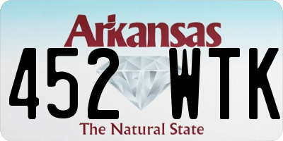 AR license plate 452WTK