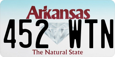 AR license plate 452WTN