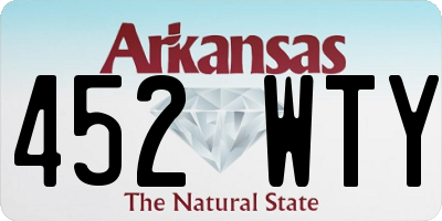 AR license plate 452WTY