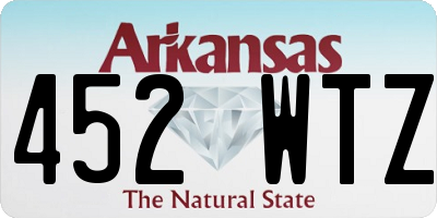 AR license plate 452WTZ
