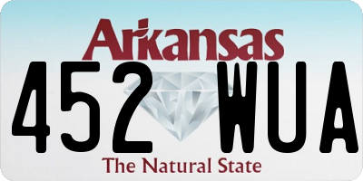AR license plate 452WUA