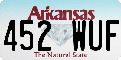 AR license plate 452WUF