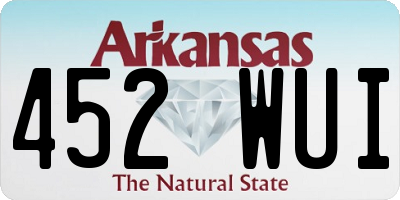 AR license plate 452WUI