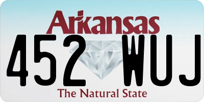 AR license plate 452WUJ