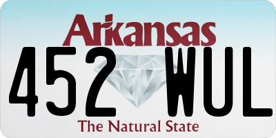 AR license plate 452WUL