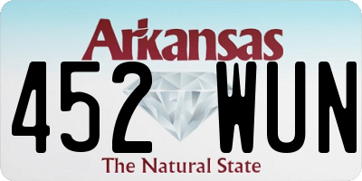AR license plate 452WUN