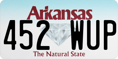 AR license plate 452WUP