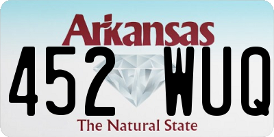 AR license plate 452WUQ