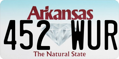 AR license plate 452WUR