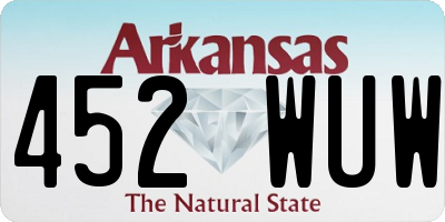 AR license plate 452WUW
