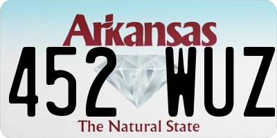 AR license plate 452WUZ