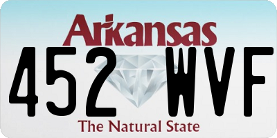 AR license plate 452WVF
