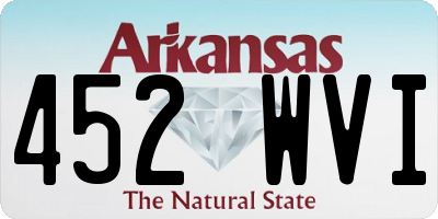 AR license plate 452WVI