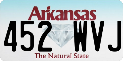 AR license plate 452WVJ