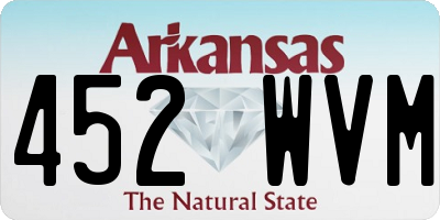 AR license plate 452WVM