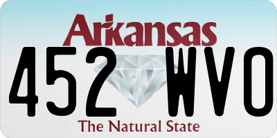 AR license plate 452WVO
