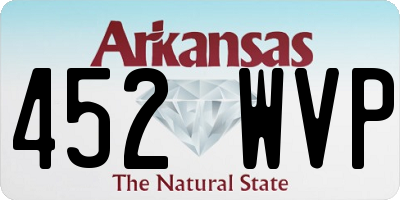 AR license plate 452WVP